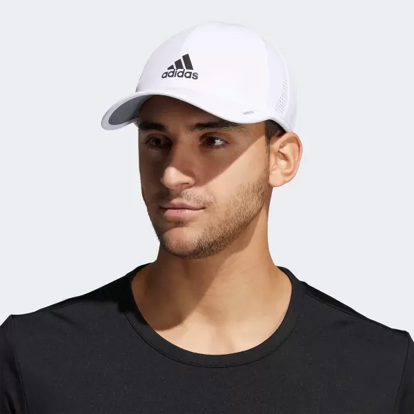 imageadidas Mens Superlite 30 Relaxed Fit Adjustable Performance HatWhiteBlack Reflective