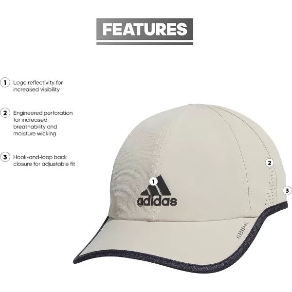 imageadidas Mens Superlite 30 Relaxed Fit Adjustable Performance HatWonder BeigeLegend Ink Blue