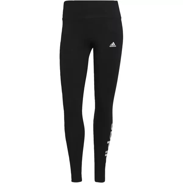 imageadidas Womens Essentials HighWaisted Logo LeggingsBlackWhite