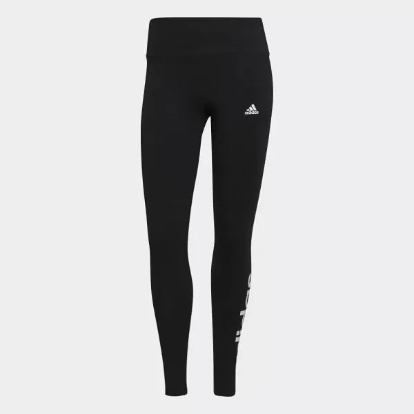 imageadidas Womens Essentials HighWaisted Logo LeggingsBlackWhite