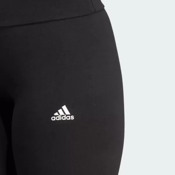 imageadidas Womens Essentials HighWaisted Logo LeggingsBlackWhite