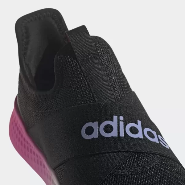 imageadidas Womens Puremotion Adapt Running ShoeBlack Light Purple Screaming Pink