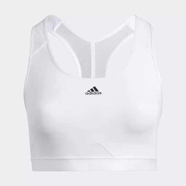 imageadidas Womens Training Medium Support Good Level Bra PaddedCore White