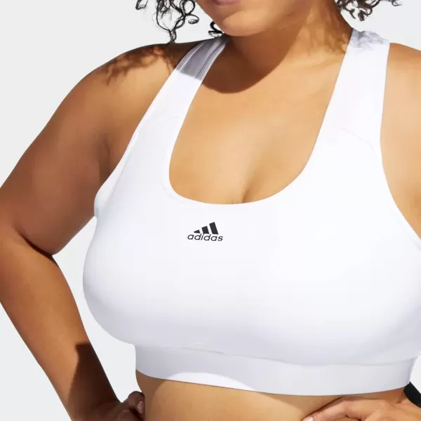 imageadidas Womens Training Medium Support Good Level Bra PaddedCore White