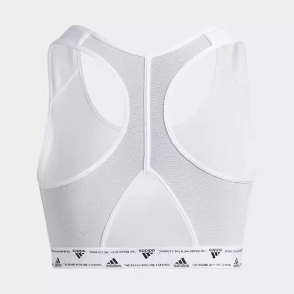 imageadidas Womens Training Medium Support Good Level Bra PaddedCore White