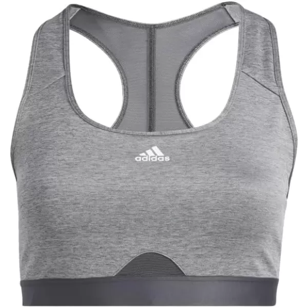 imageadidas Womens Training Medium Support Good Level Bra PaddedDark Grey Heather