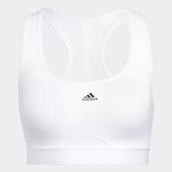 imageadidas Womens Training Medium Support Good Level Bra PaddedWhite