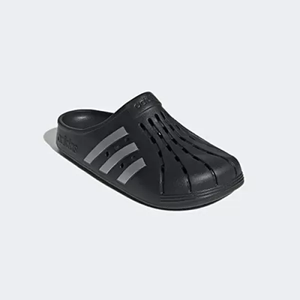 imageadidas unisexadult Adilette ClogCore BlackSilver MetallicCore Black
