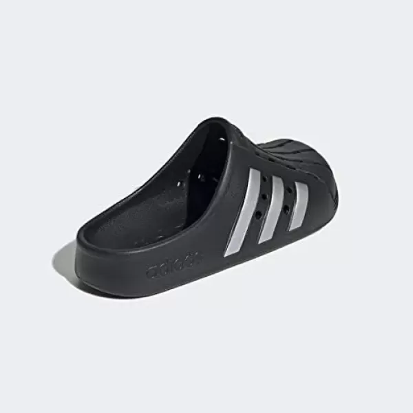 imageadidas unisexadult Adilette ClogCore BlackSilver MetallicCore Black