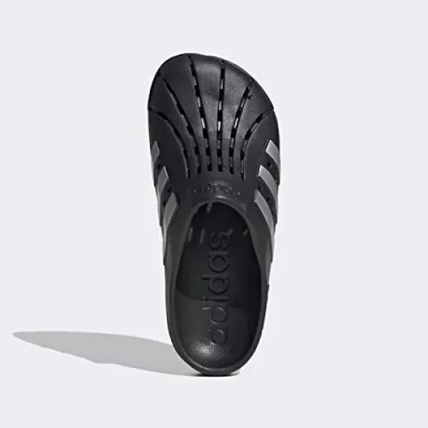 imageadidas unisexadult Adilette ClogCore BlackSilver MetallicCore Black