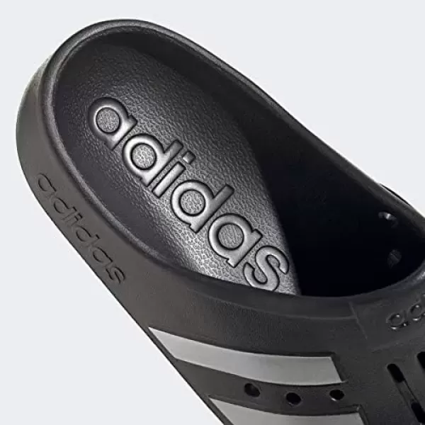 imageadidas unisexadult Adilette ClogCore BlackSilver MetallicCore Black