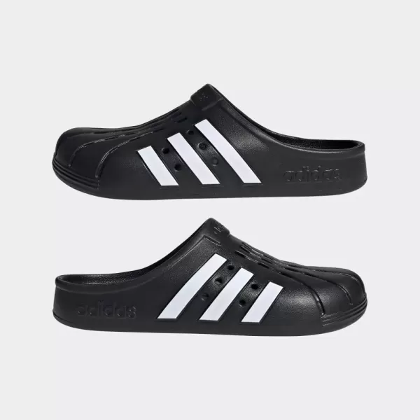 imageadidas unisexadult Adilette ClogCore BlackWhiteCore Black