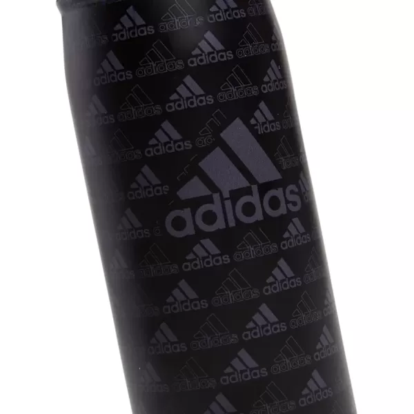 imageadidas 600 ML 20 oz Metal Water Bottle HotCold DoubleWalled Insulated 188 Stainless SteelBOS Mini Monogram BlackBlackOnix Grey