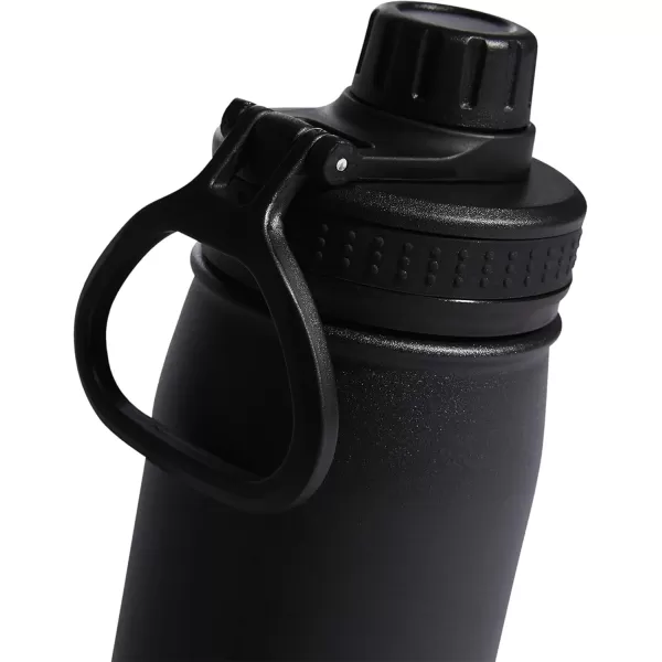 imageadidas 600 ML 20 oz Metal Water Bottle HotCold DoubleWalled Insulated 188 Stainless SteelBlackSilver Metallic