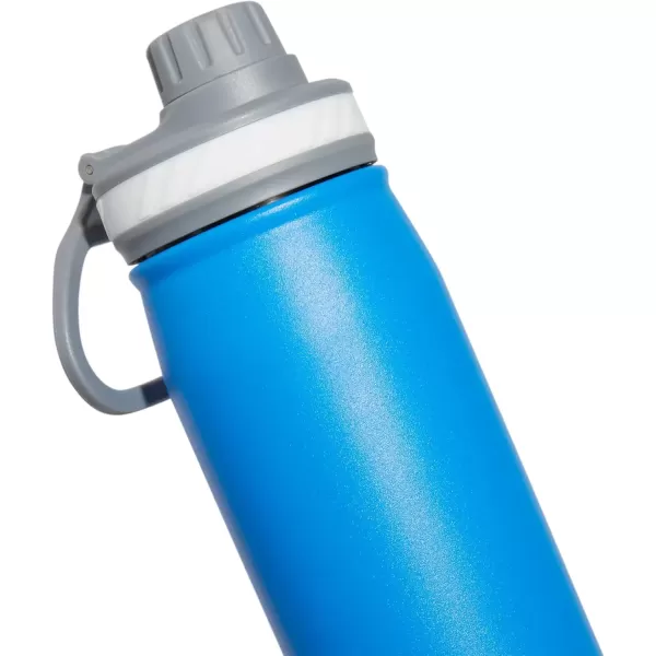 imageadidas 600 ML 20 oz Metal Water Bottle HotCold DoubleWalled Insulated 188 Stainless SteelBlue RushWhiteGrey