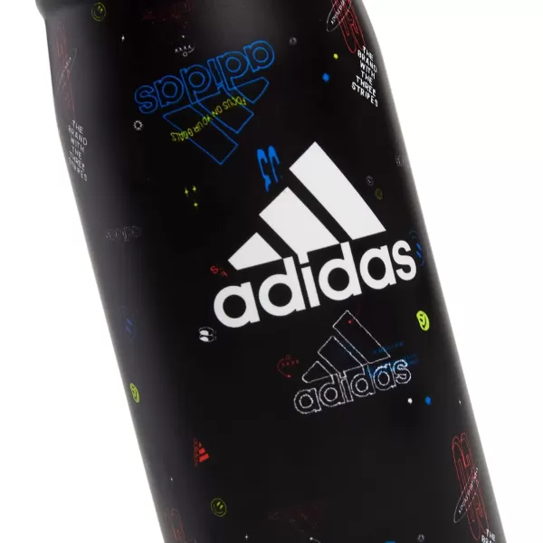 imageadidas 600 ML 20 oz Metal Water Bottle HotCold DoubleWalled Insulated 188 Stainless SteelIcon Brand Love BlackBlackWhite