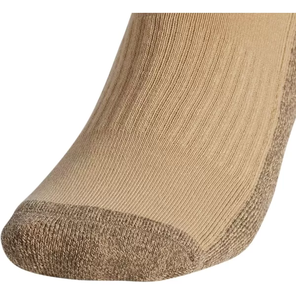 imageadidas Mens Cushioned Quarter Socks 3 PairsBeige ToneBlanch CargoBlack