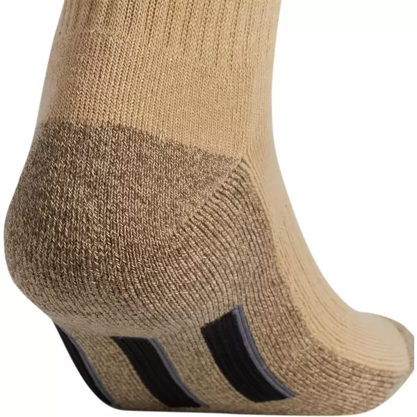 imageadidas Mens Cushioned Quarter Socks 3 PairsBeige ToneBlanch CargoBlack