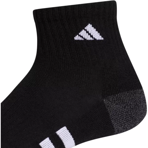 imageadidas Mens Cushioned Quarter Socks 3 PairsBlackOnix GreyWhite