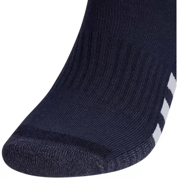 imageadidas Mens Cushioned Quarter Socks 3 PairsLegend Ink BlueWhiteGrey