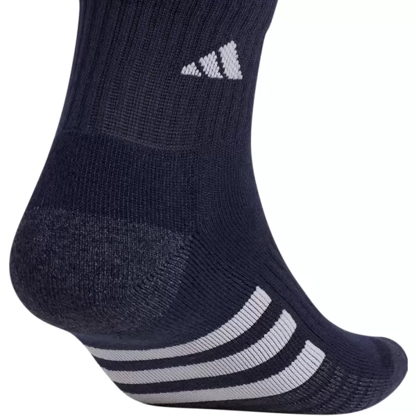 imageadidas Mens Cushioned Quarter Socks 3 PairsLegend Ink BlueWhiteGrey