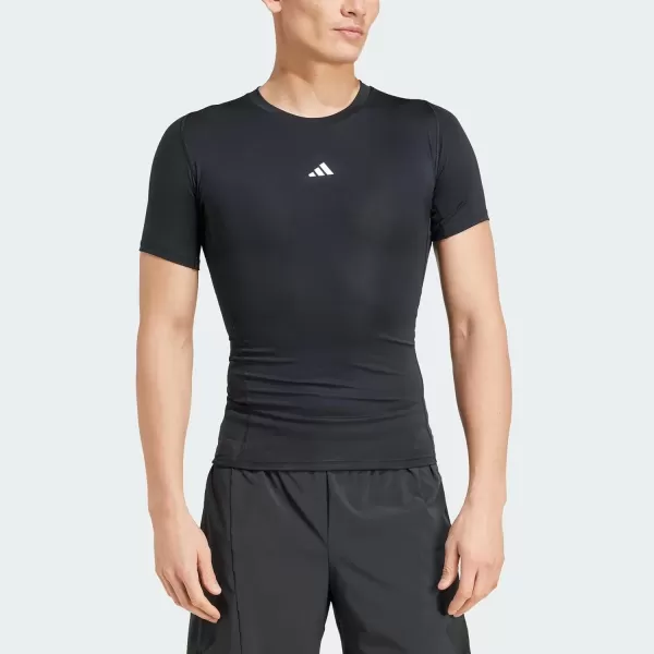 imageadidas Mens Techfit Compression Training TShirt Black