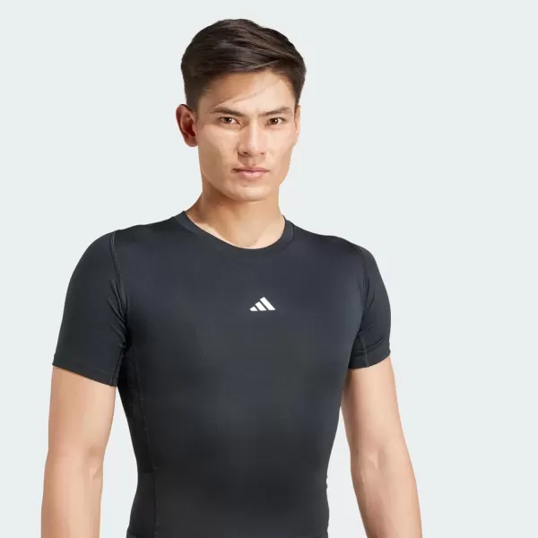 imageadidas Mens Techfit Compression Training TShirt Black