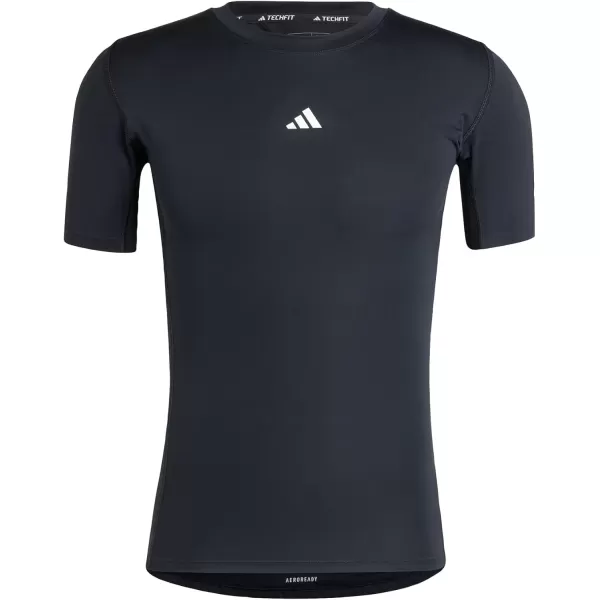 imageadidas Mens Techfit Compression Training TShirt Black