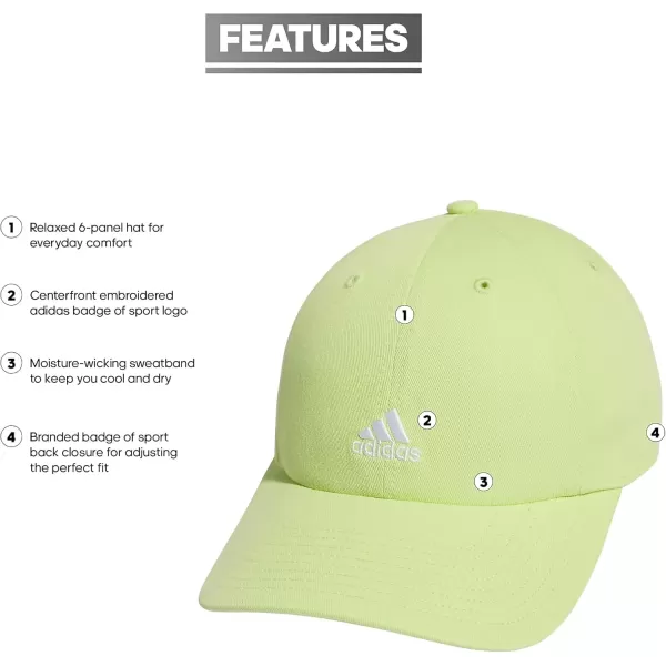 imageadidas Saturday Relaxed Adjustable CapPulse Lime GreenWhite