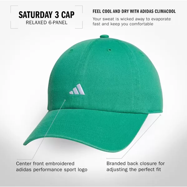 imageadidas Saturday Relaxed Adjustable CapSemi Court GreenWhite