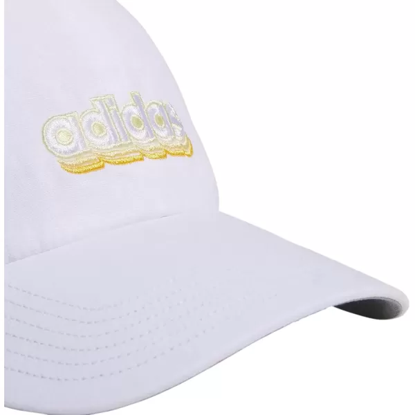 imageadidas Saturday Relaxed Adjustable CapWhiteAlmost YellowOrange Tint