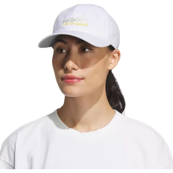 imageadidas Saturday Relaxed Adjustable CapWhiteAlmost YellowOrange Tint