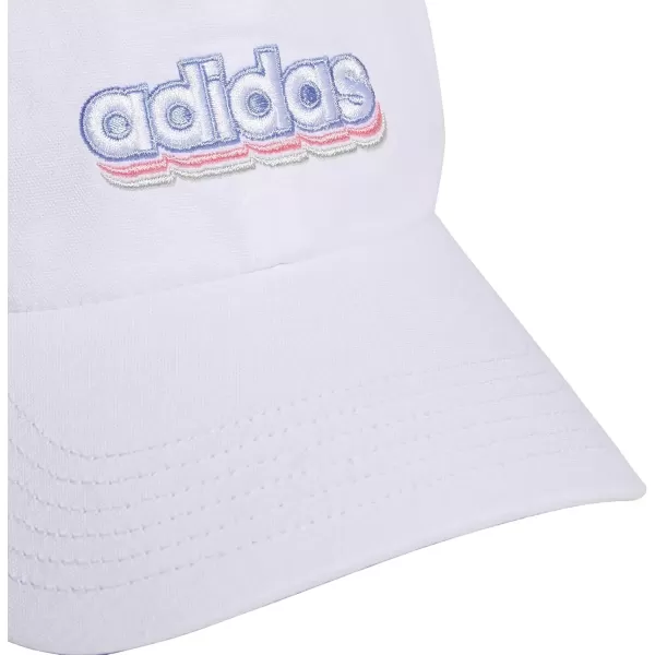 imageadidas Saturday Relaxed Adjustable CapWhiteLinen GreenSemi Pink Spark