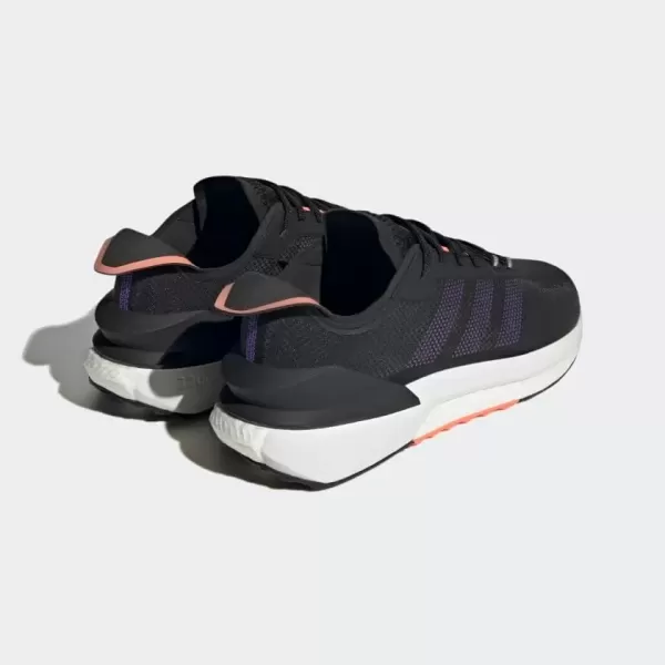 imageadidas UnisexAdult Avery Running ShoeBlackBlackCoral Fusion