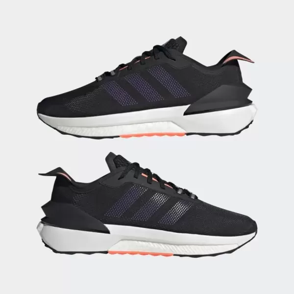 imageadidas UnisexAdult Avery Running ShoeBlackBlackCoral Fusion