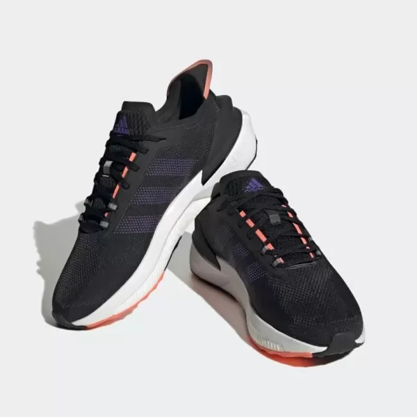 imageadidas UnisexAdult Avery Running ShoeBlackBlackCoral Fusion