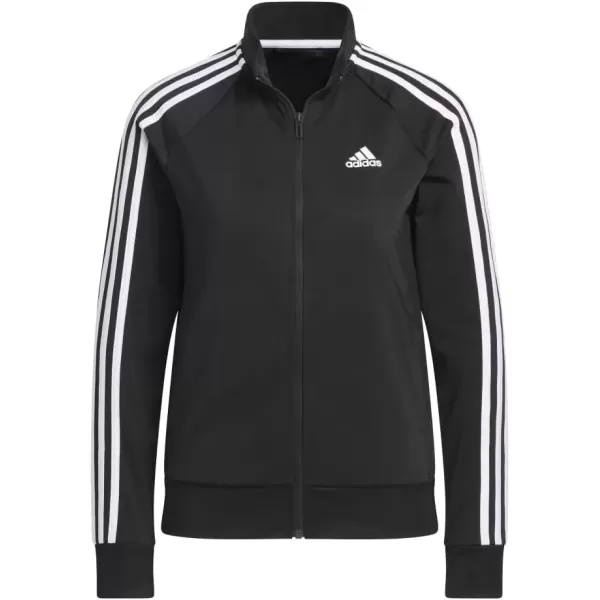 imageadidas Womens Essentials WarmUp Slim 3Stripes Track TopBlack