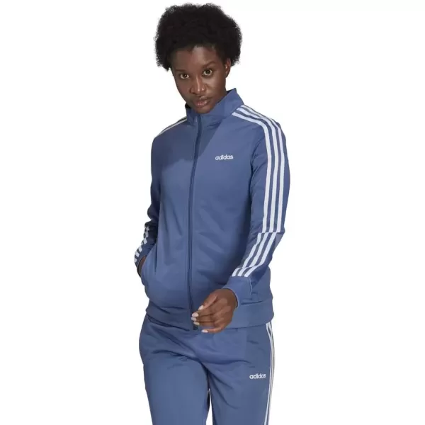 imageadidas Womens Essentials 3Stripe Track JacketCrew Blue