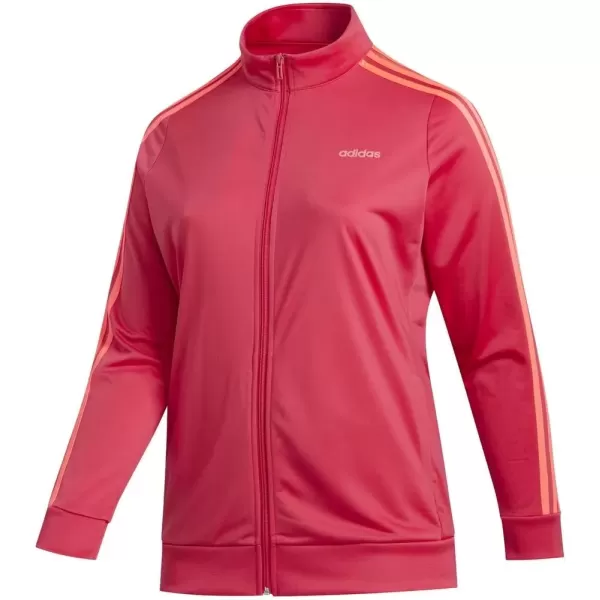 imageadidas Womens Essentials 3Stripe Track JacketPower PinkSignal Pink