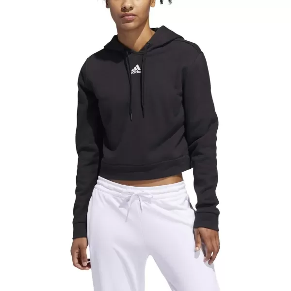 imageadidas Womens Essentials 3stripes Fleece Fullzip Hoodie SweatshirtBlackWhite