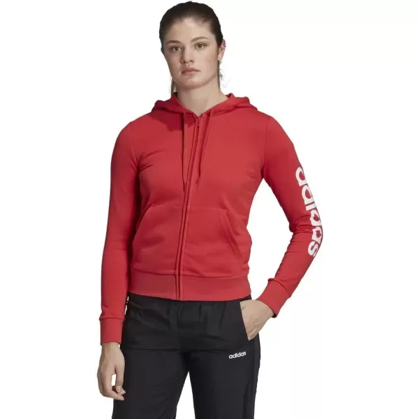 imageadidas Womens Essentials Linear HoodieGlory Red