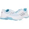 imageadidas Womens Tech Response 20 Golf ShoeWhiteSilver MetallicHazy Sky