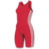 imageadidas Womens 3 Stripe Wrestling Singlet RedWhite WL