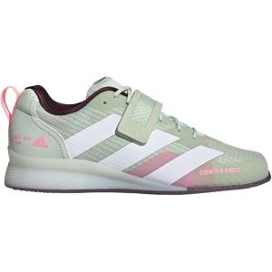 imageadidas Unisex Adult Adipower Weightlifting 3 Cross Trainer ShoeLinen GreenCloud WhiteBeam Pink