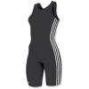 imageadidas Womens 3 Stripe Wrestling Singlet BlackWhite WL