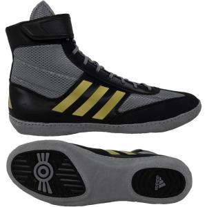 imageadidas Mens Combat Speed 5 Wrestling ShoeGreyBlackMetallic Gold