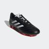 imageadidas Unisex Adult Goletto VIII Firm Ground Soccer ShoeBlackWhiteRed