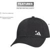 imageadidas Womens Backless Ponytail Hat Adjustable Fit Baseball CapBlackSilver Metallic