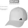 imageadidas Womens Backless Ponytail Hat Adjustable Fit Baseball CapWhiteBlack2