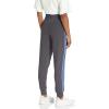 imageadidas Womens Essentials 3Stripes PantsDark Grey HeatherBlue Fusion